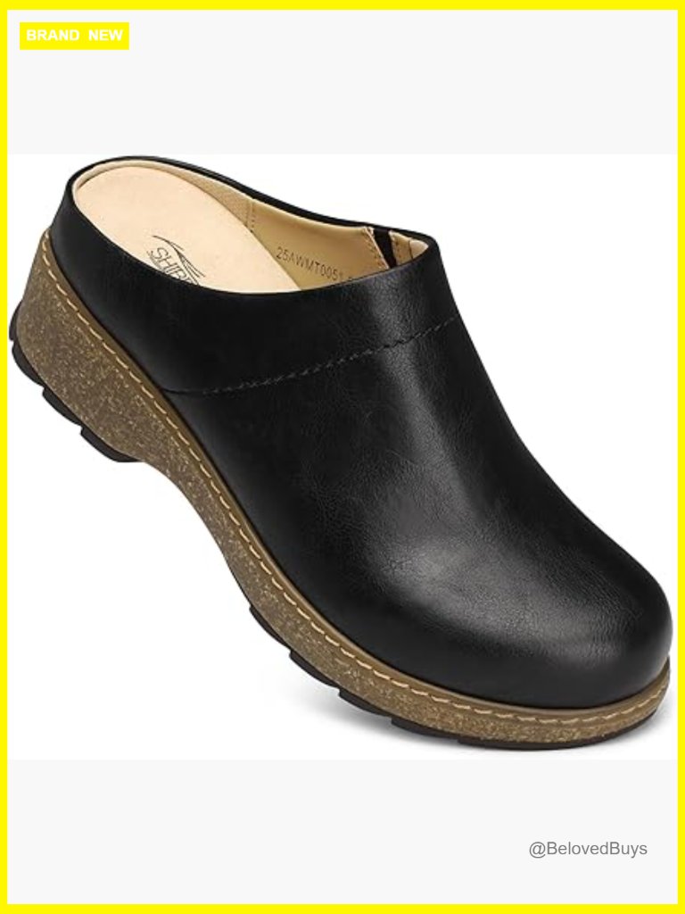 Slip On Mules Clogs Women Wedge Closed Toe Comfort Arch Support Casual Work